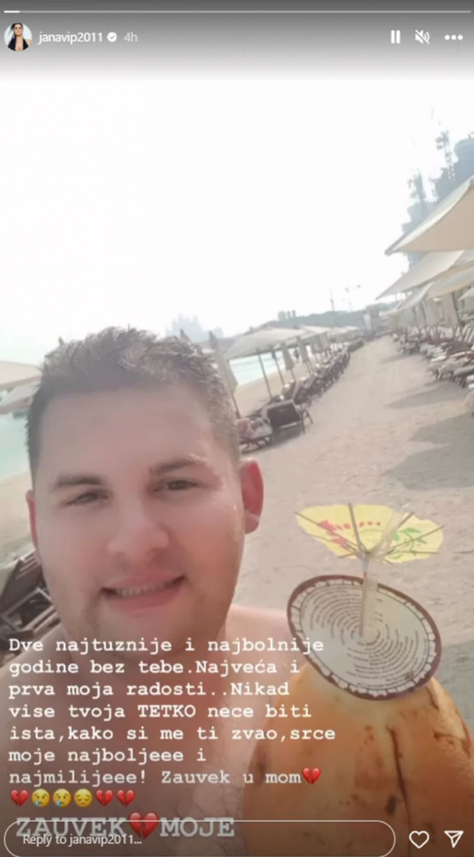 Jana Todorović oglasila se povodom godišnjice smrti sestrića