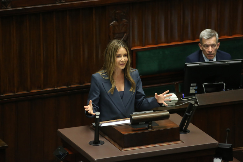 Małgorzata Rozenek-Majdan na posiedzeniu Sejmu, 2023 r.