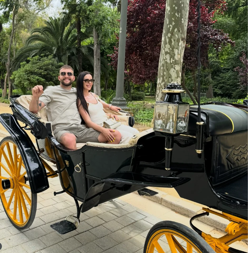 Veljko i Bogdana Ražnatović u kočiji