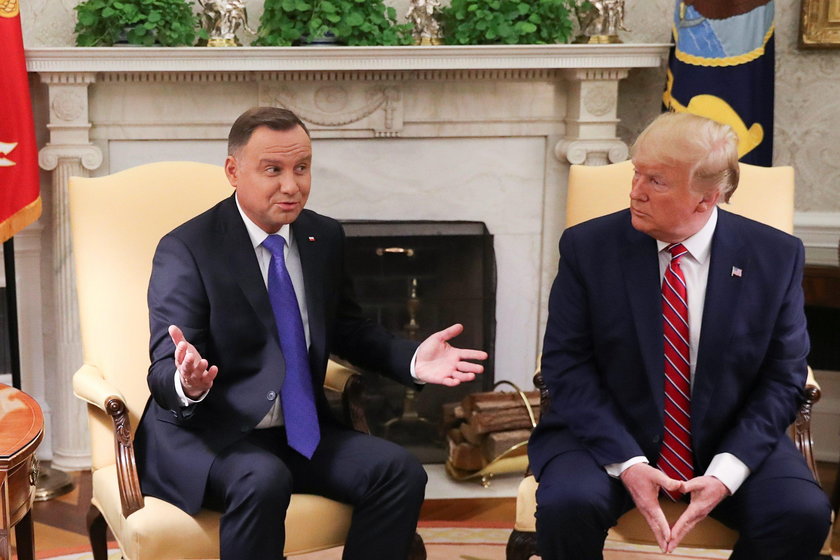 Andrzej Duda i Donald Trump podczas spotkania w czerwcu w Białym Domu