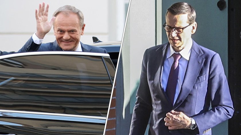 Donald Tusk i Mateusz Morawiecki po wyborach.