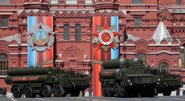 S-400 Triumph systems rehearse before the World War II anniversary in Moscow in 2017.REUTERS/Maxim Shemetov