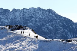 ZAKOPANE TATRY KASPROWY WIERCH ŚNIEG TURYŚCI