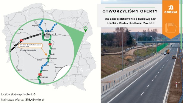 Odcinek S19, trasa Via Carpatia. Źródło: GDDKiA