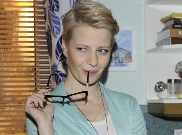 Małgorzata Kożuchowska na planie 'Rodzinka.pl'