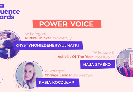 Ofeminin Influence Awards. Znamy zwyciężczynie w kategorii Power Voice