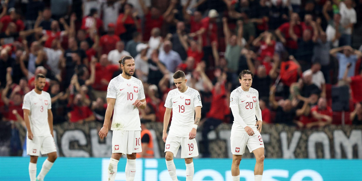  Setny mecz Krychowiaka w kadrze nie był udany - Polska przegrała z Albanią 0:2.