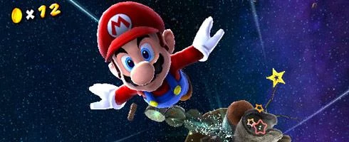 Screen z gry Super Mario Galaxy.