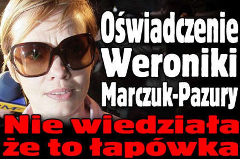 Marczuk-Pazura uważa, że jest niewinna