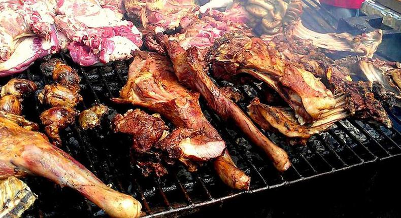 Nyama Choma being roasted Photo courtesy 