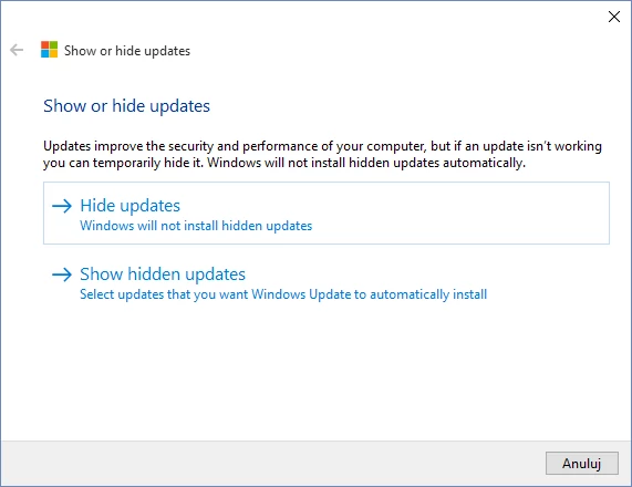 KB3073930 pozwala blokować instalację aktualizacji dla Windows 10