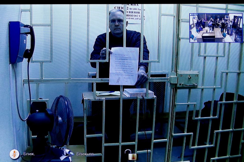 Paul Whelan podczas przesłuchania w moskiewskim sądzie - 2019 r.