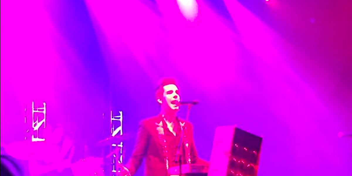 The Killers play at The Bellagio in Las Vegas for the SALT Conference in 2016.