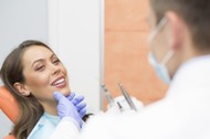 Patient in dental office