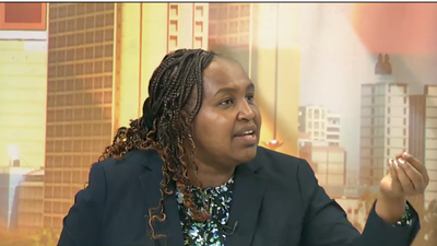Aldai MP Marianne Kitany speaking during a show on K24 TV