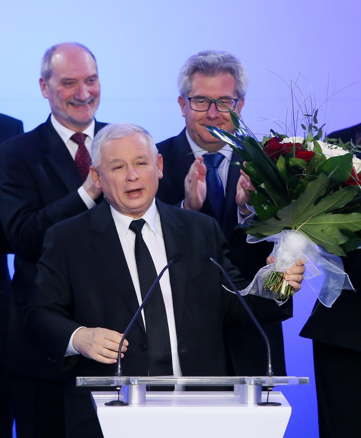 Jarosław Kaczyński w sztabie PiS