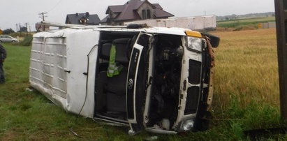 Wypadek busa pod Leżajskiem. Wielu rannych