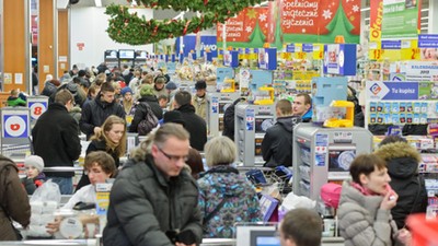 Przedświąteczne zakupy Boże Narodzenie sklep