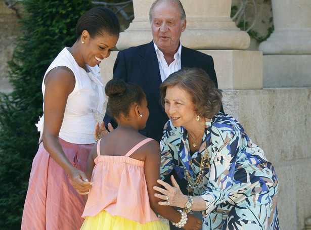 Obama z córką na królewskim obiedzie