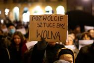 19.02.2022. Kraków,  Protest #teatrjestnasz, fot. Sylwia Penc