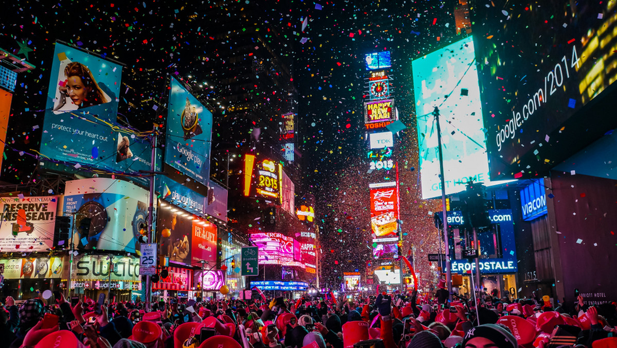 Koronawirus, USA. Wirtualne powitanie Nowego Roku na nowojorskim Times Square