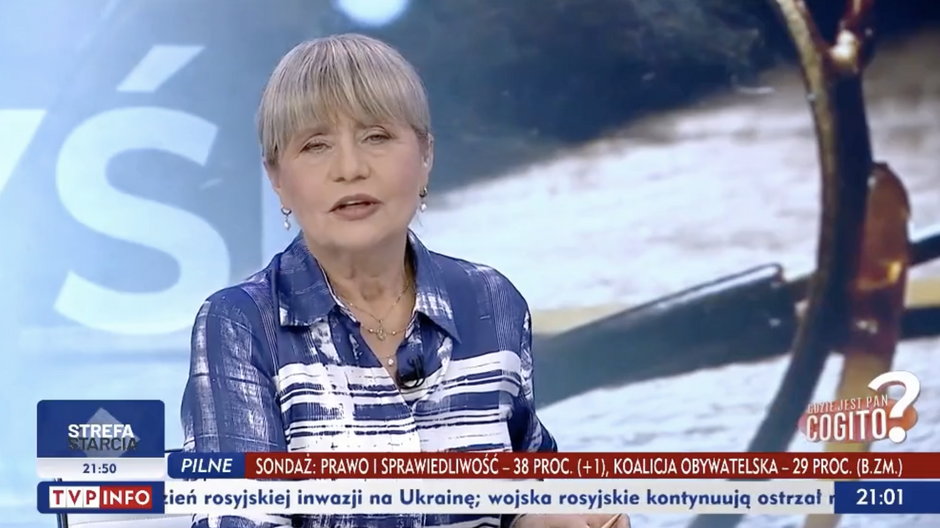 Małgorzata Raczyńska-Weinsberg w studiu TVP Info
