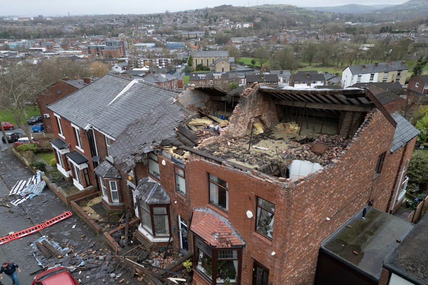 Posledice tornada u širem Mančesteru