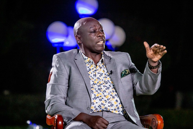 Deputy President Rigathi Gachagua speaks during an interview with Citizen TV on Sunday, October 2, 2022
