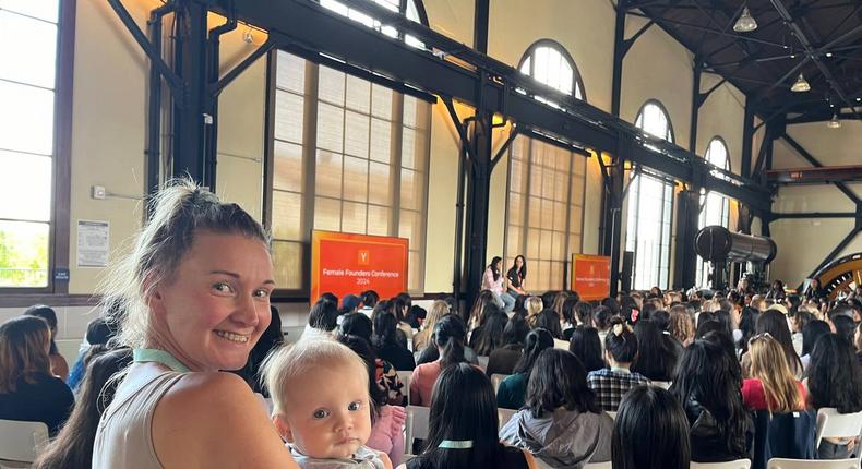 Elena Brandt was told to leave a talk at a Y Combinator because her baby was cooing.Courtesy of Elena Brandt