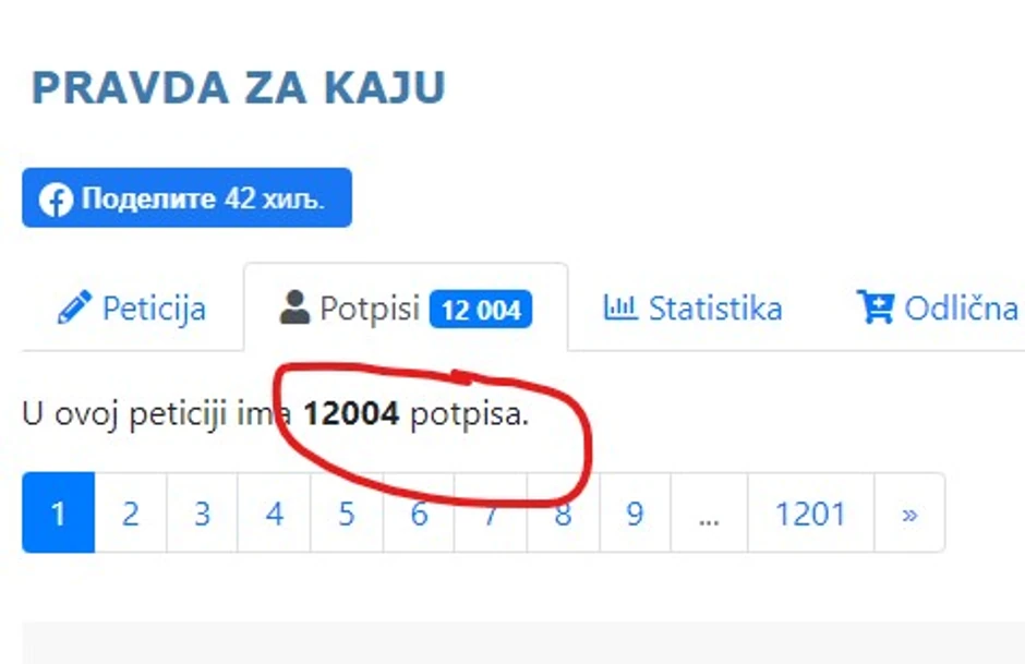 PETICIJA "Pravda za Kaju"