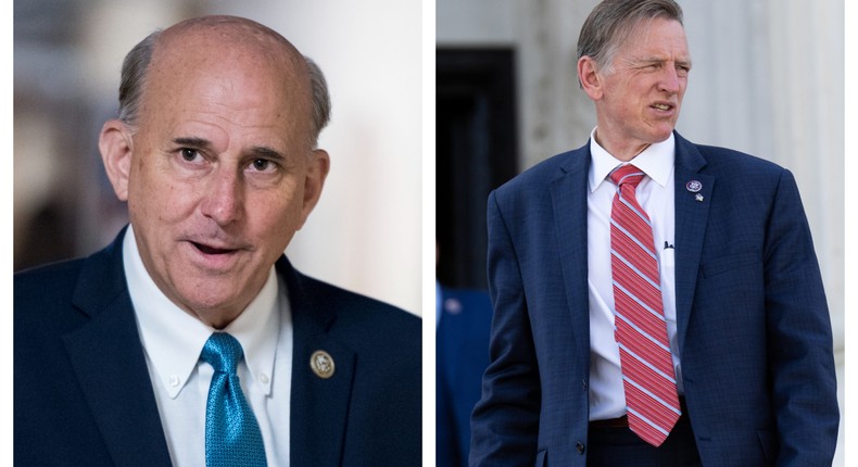 Republican Rep. Louie Gohmert, left.  Republican Rep. Paul Gosar.