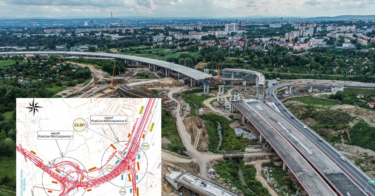 Trasa S7 Widoma - Kraków. Węzeł Mistrzejowice z najdłuższą estakadą w Polsce na ukończeniu [ZDJĘCIA]