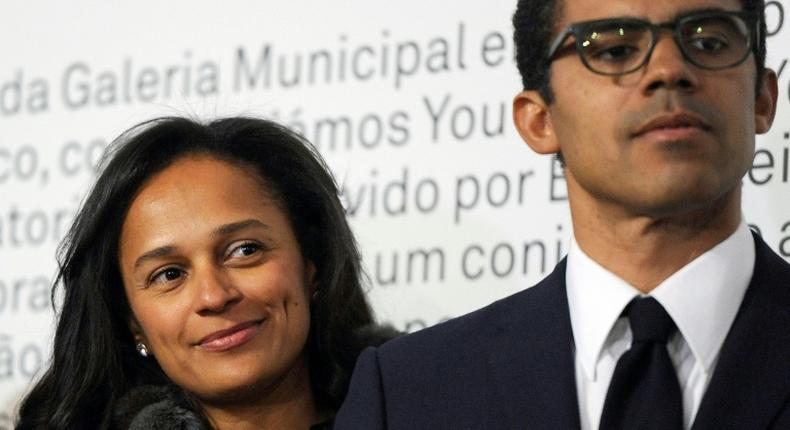 Angolan prosecutors have frozen bank accounts of Isabel dos Santos (L) and her husband Sindika Dokolo as part of their graft probe