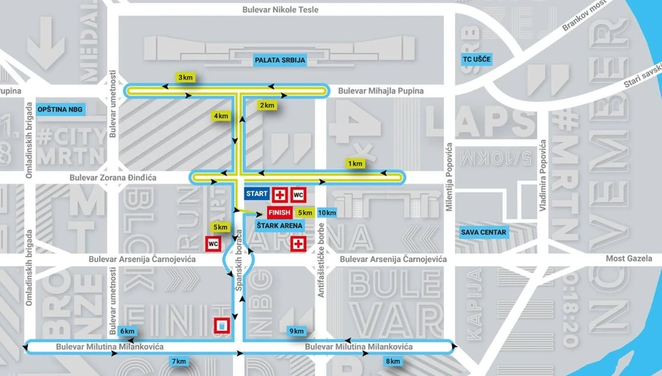 Trasa kojom će ići trkači