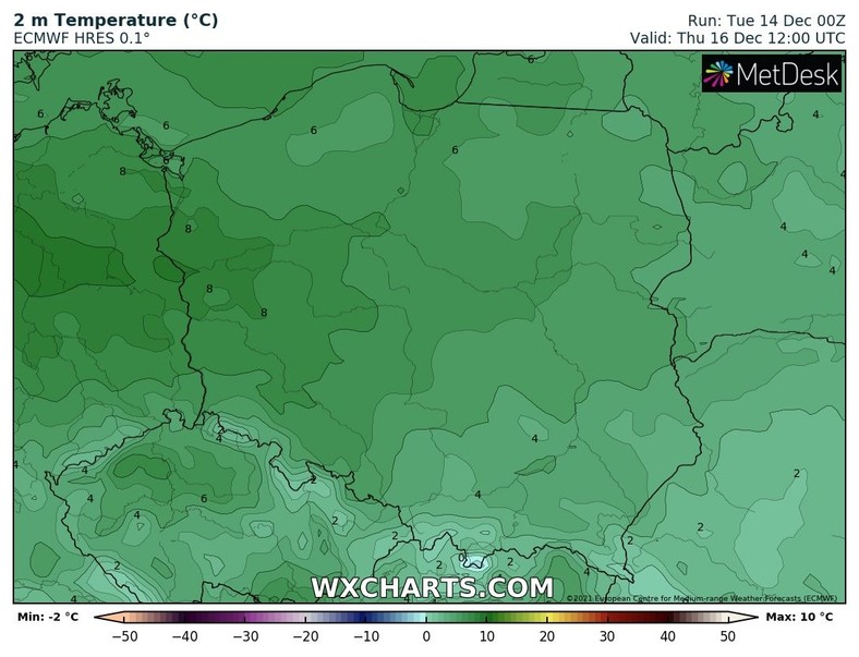 Na zachodzie niebawem będzie niemal 10 st. C