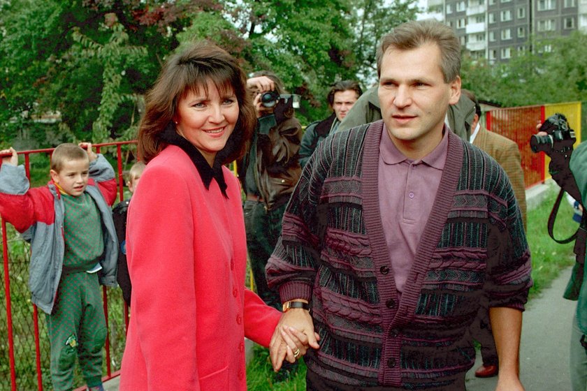 Jolanta i Aleksander Kwaśniewscy w 1993 r.