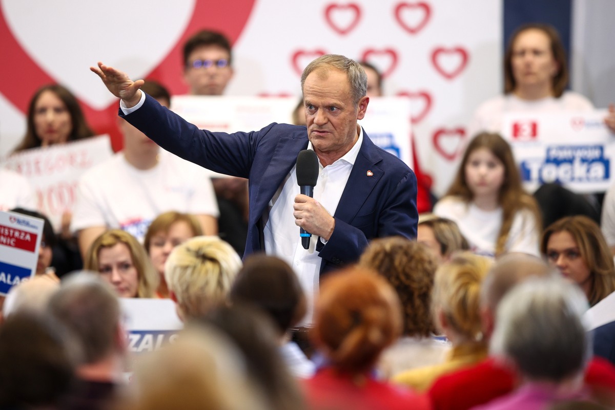 Kampania samorządowa 2024. Premier Donald Tusk na spotkaniu otwartym w Krakowie