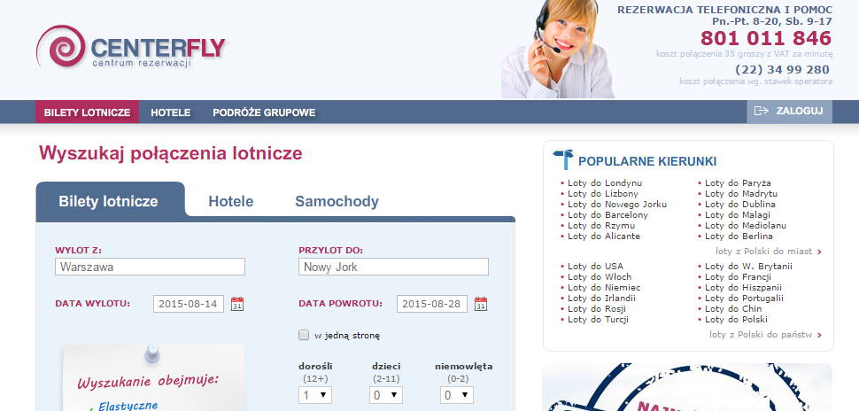 <strong>centerfly.pl</strong>
<br><br>
Szybka wyszukiwarka tanich połączeń