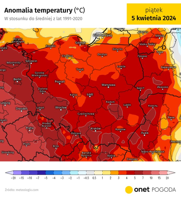 Temperatura w całym kraju będzie znacząco przekraczać średnią