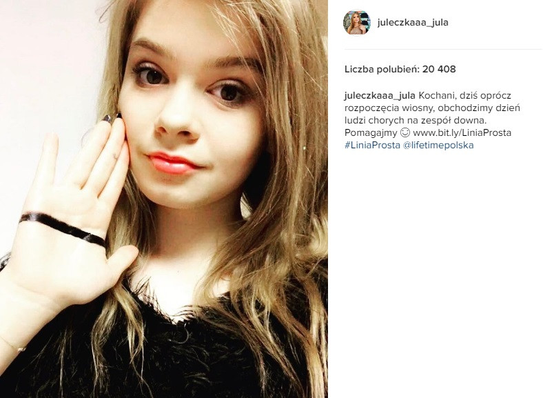 Julia Wróblewska na Instagramie