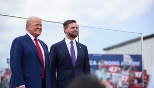 Former President Donald Trump and his running mate, Sen. JD Vance, have proliferated unfounded claims about Haitians in Springfield, Ohio, eating pets.Melissa Sue Gerrits/Getty Images