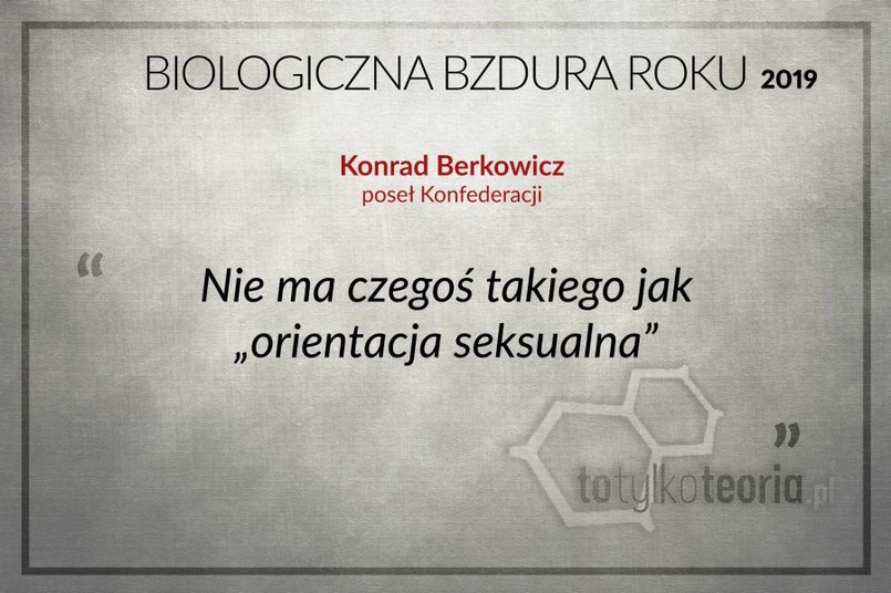 Biologiczna Bzdura Roku 2019