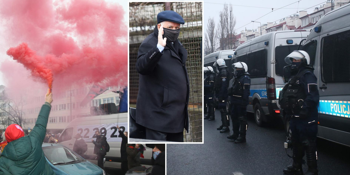 Protesty pod domem prezesa PiS. Kaczyński zrobił to