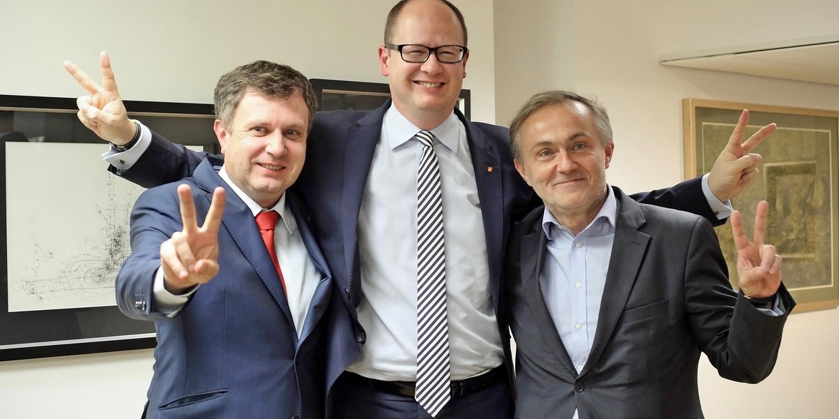 Jacek Karnowski, Paweł Adamowicz, Wojciech Szczurek 