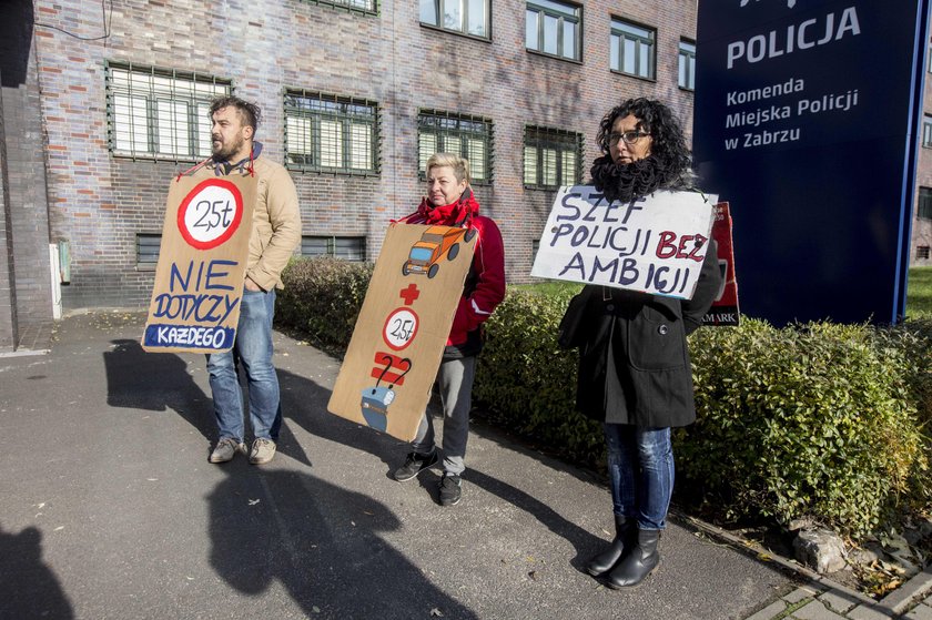 Pikieta pod Komendą Policji w Zabrzu