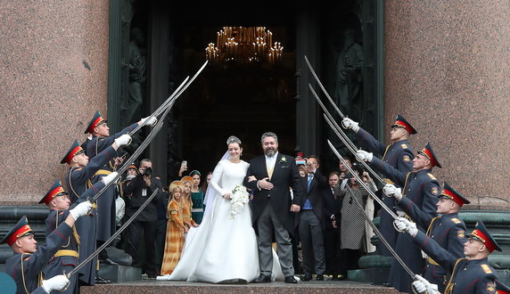 Ślub Jerzego Michałowicza Romanowa i Wiktorii Romanownej Bettarini