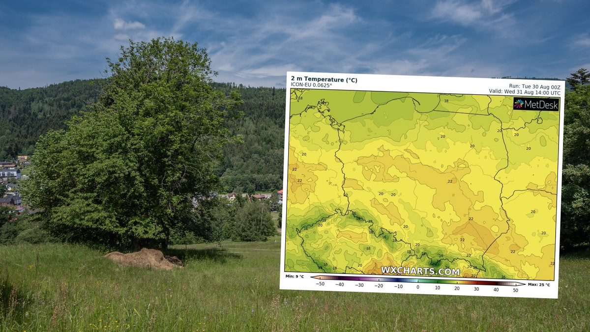 Pogoda na środę, 31 sierpnia. Aura w kratkę. Temperatura będzie dalej spadać