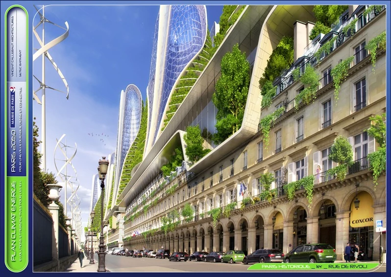 Paryż w roku 2050 - futurystyczna wizja Vincenta Callebaut