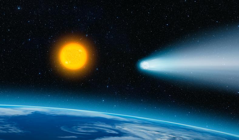 Kometa lecąca w Słońce (zdjęcie poglądowe)