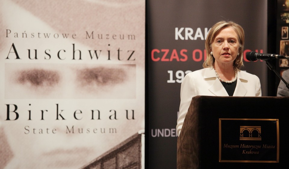 KRAKÓW USA HILLARY CLINTON FABRYKA SCHINDLERA